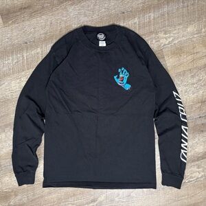 Santa Cruz Screaming Hand Long Sleeve Shirt Mens S Skateboard BLACK Y2K Skater